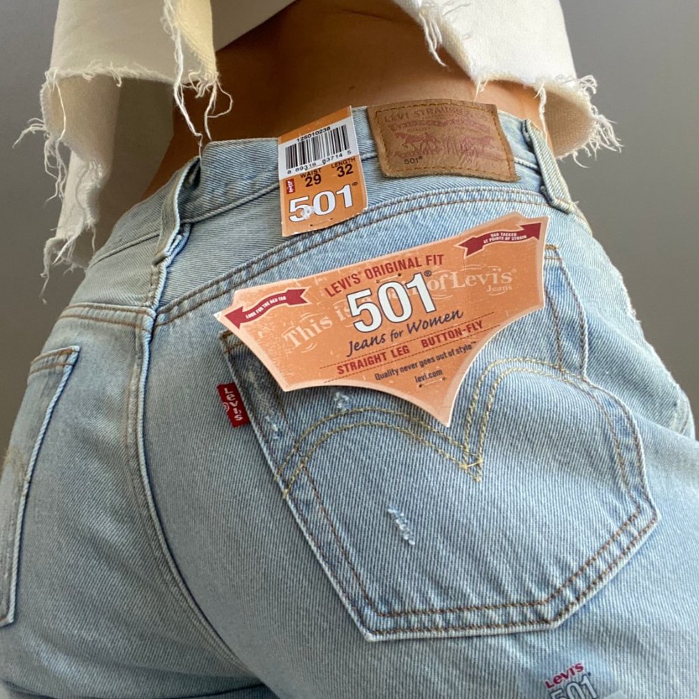 Levi's 501 Button Fly Straight Leg Jeans